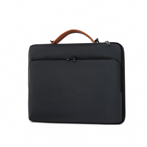 Sac à ordinateur portable imperméable en Oxford, mallette durable, portable, tendance, classique, jeune, de haute qualité, fermeture éclair, mallette en cuir véritable - Product Image 1