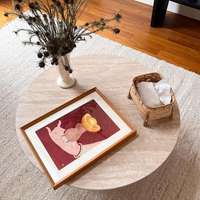 Table basse au design minimaliste et style ancien, petite table à thé, table basse de balcon, pour salon familial, appartement, maison d'hôtes