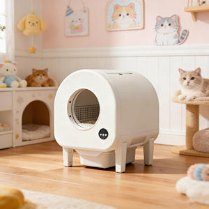 Bac à litière autonettoyant Factory Direct, silencieux, anti-pincement, sûr pour plusieurs chats. - Product Image 1