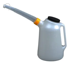 Dispenser di olio in plastica 2/3/5/6 litri quart Oil Jug contenitore di misurazione graduato ad alta densità traslucido