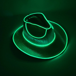 Sombrero de Vaquero Inalámbrico con Luces LED de <span class=keywords><strong>Neón</strong></span> de Muchos Colores Intermitentes para Adultos, Artistas, Decoraciones para Fiestas de Graduación - Product Image 1