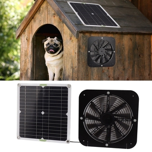Ventilateur solaire de 13,5 pouces, 100W, rond, kit de ventilateur à panneau solaire <span class=keywords><strong>pour</strong></span> un refroidissement efficace, <span class=keywords><strong>pour</strong></span> serre, poulailler, <span class=keywords><strong>chenil</strong></span> - Product Image 4