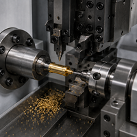 Cilindro de microsonda de resorte de latón torneado por CNC suizo personalizado para sondas de resorte y ensamblajes de interfaces de prueba