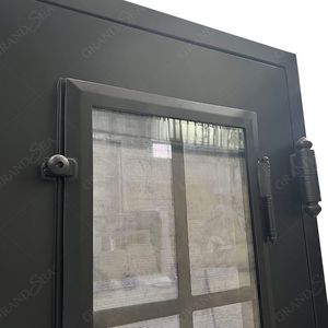 Puerta de Seguridad para el Hogar de Diseño Moderno Grandsea, Puerta Principal de Hierro Forjado, Puerta Simple o Doble con Vidrio y Cerradura Multipunto - Product Image 6