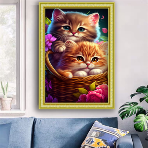 Rhinestone เพชรจิตรกรรม<span class=keywords><strong>แมว</strong></span>วาดผ้าใบ HandPainted Art ของขวัญ DIY ภาพโดยเพชรสัตว์ชุดตกแต่งบ้าน - Product Image 2