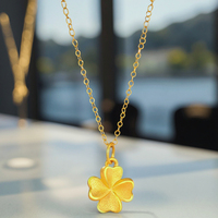 Collier à pendentif à breloque en or 18 carats 24 carats de luxe Design géométrique à la mode pour fiançailles nuptiales Bijoux fins pour femmes dames