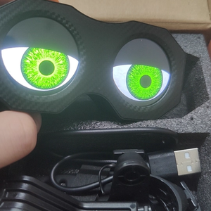 Luz Trasera LED para Motocicleta Universal, Diseño Ojos <span class=keywords><strong>de</strong></span> Diablo, Control por Aplicación, Plástico ABS - Product Image 1