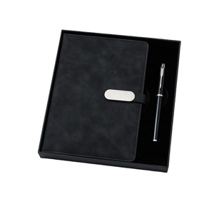 ชุดของขวัญสมุดไดอารี่และปากกาสมุดโน้ตสำหรับธุรกิจทำจากหนัง PU เนื้อนิ่ม A5โปรโมชั่นพร้อมปากกาโลโก้ตามสั่ง - Product Image 4