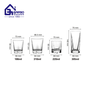 Vaso de Vidrio Popular con Decoración, Serie <span class=keywords><strong>Leomon</strong></span>, Proveedor Chino para el Hogar, Vaso para Agua Fría, Bajo MOQ - Product Image 6