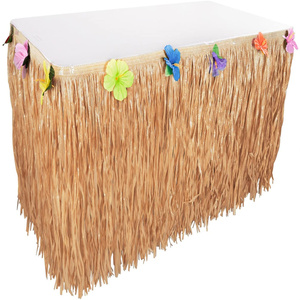<span class=keywords><strong>Jupe</strong></span> <span class=keywords><strong>de</strong></span> <span class=keywords><strong>Table</strong></span> Luau jetable fleur d'hibiscus artificielle hawaïenne pour décorations <span class=keywords><strong>de</strong></span> fête d'anniversaire - Product Image 3
