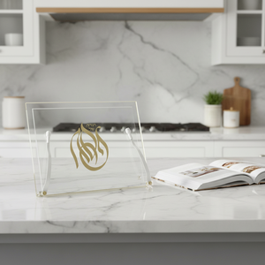 Support de Haggada en Acrylique Moderne et Luxueux avec inscription hébraïque dorée '<span class=keywords><strong>Shana</strong></span> Tova' pour la lecture et la présentation de la Haggada - Product Image 6