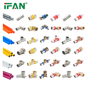 Raccords à <span class=keywords><strong>sertir</strong></span> en laiton IFAN CE étanches pour l'alimentation en eau et <span class=keywords><strong>gaz</strong></span>, pour tuyaux PEX avec double joint torique, pour chauffage radiant au sol - Product Image 1