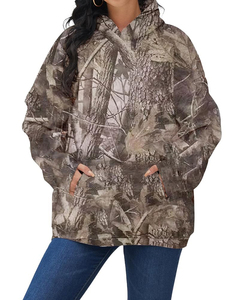 Mode automne-hiver, hauts confortables pour tous les jours, sweat-shirt ample à capuche pour femmes, imprimé camouflage, décontracté, manches longues, ample - Product Image 5