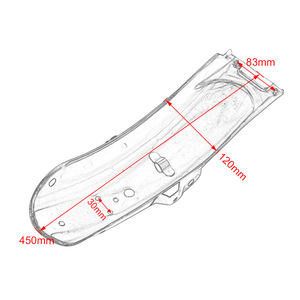 Garde-boue arrière modifié pour moto CG125 WY125 XF125 ZJ <span class=keywords><strong>125</strong></span>, garde-boue en métal pour roue de moto - Product Image 5