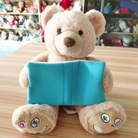Adorable ours en peluche musical qui lit des histoires, ours en peluche doux avec lecteur MP3 intégré