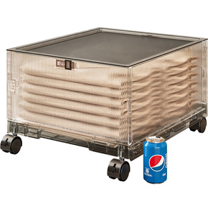 Clothing Organizer Transparent <b>Plastic</b> Storage <b>Bin</b> Rectangle Standing Type Multi Layer Foldable For <b>Kitchen</b> Clothes Storage - Product Image 5