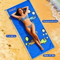Wholesale 70**180CM Sand Free Quick-dry Towel Custom Sublimation Lightweight Beach Towel With Logo