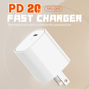 <span class=keywords><strong>Cargador</strong></span> SMS-Q69 PD 20W Tipo C para iPhone 17 16 15 Pro Max, Accesorios para Móviles OEM, Enchufe US/EU, <span class=keywords><strong>Cargador</strong></span> Rápido para <span class=keywords><strong>Celular</strong></span> - Product Image 2
