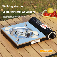 Réchaud à gaz butane portable pour le camping en plein air, cuisinière à cassette, brûleur à gaz portable pour pique-nique en extérieur