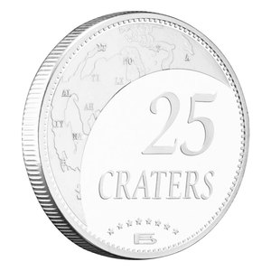 Repubblica lunare 25 crateri da collezione argento placcato Souvenir Basso-Relievo collezione arte regalo creativo moneta commemorativa - Product Image 5