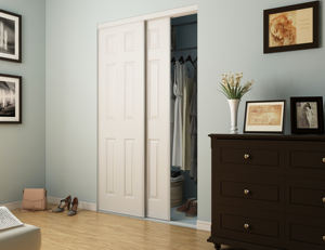 Hiện Đại Trắng Bypass trượt <span class=keywords><strong>Closet</strong></span> cửa với bao gồm thép phần cứng Kit - Product Image 3