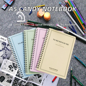 Quaderno <span class=keywords><strong>a</strong></span> <span class=keywords><strong>Spirale</strong></span> A5 Piccolo, 60 Fogli, Copertina in Tessuto, Carta Offset <span class=keywords><strong>a</strong></span> Fogli Mobili, per Uso Scolastico e Promozionale - Product Image 2