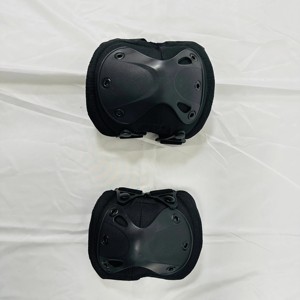 Ensemble de protections genoux et coudes Galaxy Tactical noires à coque rigide réglables, durables, anti-impact, équipement de protection de remplacement pour l'extérieur - Product Image 5