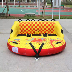 Tube remorquable gonflable de sport aquatique pour la couverture en nylon résistante de bateau avec la <span class=keywords><strong>poignée</strong></span> rembourrée de valve d'air de sécurité d'ailerons de traversin de fermeture à glissière - Product Image 5