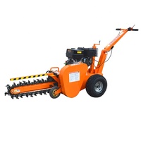 Mini-trancheuse à essence Ducar/B&S/Loncin 15 ch, profondeur de creusement de 60 cm pour la pose de câbles, machines agricoles
