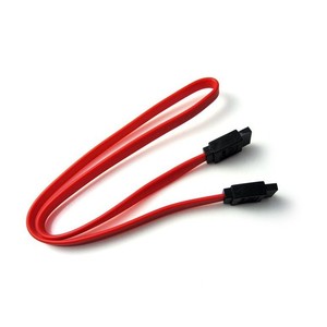 สายเคเบิลข้อมูล SATA สายแบน หุ้มด้วย PVC ป้องกันสัญญาณรบกวน ตัวนำทองแดงบริสุทธิ์ ใช้กับคอมพิวเตอร์ ขั้วต่อชุบนิกเกิล - Product Image 1