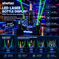 Support d'affichage pour bouteilles LED laser, glorificateur de bouteilles rechargeable pour bar et boîte de nuit, logo personnalisé OEM ODM