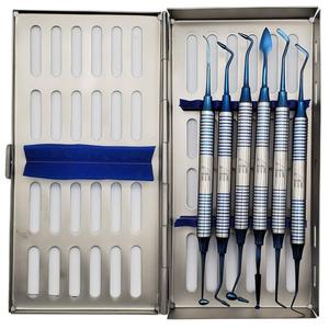 Kit de instrumentos de llenado compuesta de amalgama dental en casete (7 piezas recubiertas de plasma dorado) al por mayor - Product Image 6
