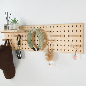 Organisateur mural modulaire en panneau perforé écologique poli pour le stockage d'épices de garage de bureau à domicile décoration suspendue affichage de noël - Product Image 1