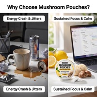 Pochette Énergisante OEM aux Champignons Mentholés 200mg – Sachet Oral Portable pour une Concentration Optimale et un Soutien Énergétique Quotidien