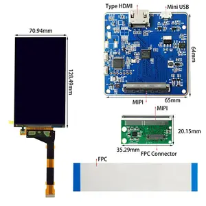 5.5 Inch 2K 1440*2560 LCD Screen LS055R1SX04 With HD-MI-MIPI Control Board