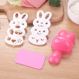 <span class=keywords><strong>Kit</strong></span> de moules à onigiri en plastique, presse à boulettes de riz motif dessin animé, moule à nori, boîte à bento, outils de cuisine <span class=keywords><strong>pour</strong></span> enfants, kits de préparation de sushis DIY - Product Image 1
