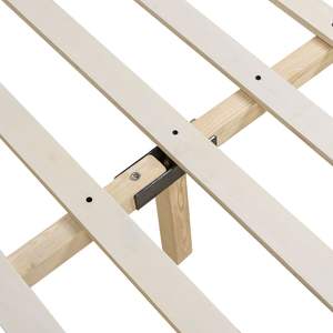 DB Fontana Wingback Queen Platform Bed <b>Frame</b> Antique <b>White</b> 100% Polyester Fabric Upholstered Wingback Headboard - Product Image 5