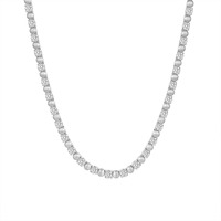 Collier Tennis en Argent Sterling 925 Plaqué Or pour Femmes et Hommes, 5 mm Moissanite, Style Hip-hop, Choker Cubain, Fabrication de Bijoux Personnalisés