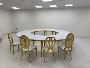 Gold Dining <strong>Table</strong> Gold <strong>Table</strong> Wedding Centerpieces Event Planning Decoration Free Combination of <strong>Tables</strong> and Chairs - Product Image 6