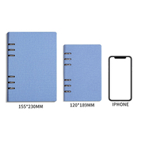 Carnet de notes personnalisable en cuir A5 avec reliure spirale, imprimé, à feuilles mobiles