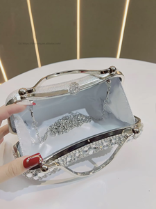 New Fashion Lattice Tassel Chains Waterproof Polyester 1-1.9L <b>Clutch</b> Bag <b>Wedding</b> Birthday Evening Use Adjustable Tanjing - Product Image 3