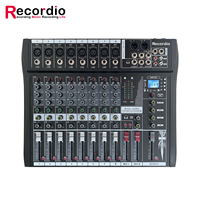 Table de mixage audio professionnelle GAX-CT8 avec dispositif à effet de réverbération USB et BT pour salle de diffusion d'enregistrement scolaire d'hôtel de mariage