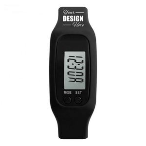 Montre connectée personnalisée en silicone avec podomètre pour la marche/la course, compteur de calories, compteur de pas, cadeau promotionnel d'entreprise pour tous - Product Image 1