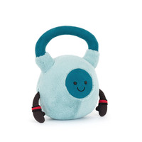 Peluche Amuseables Kettlebell Sportive en Forme de Cat Kettlebell, Jouet Doux de la Série Amuseables, Cadeau Parfait pour Anniversaire
