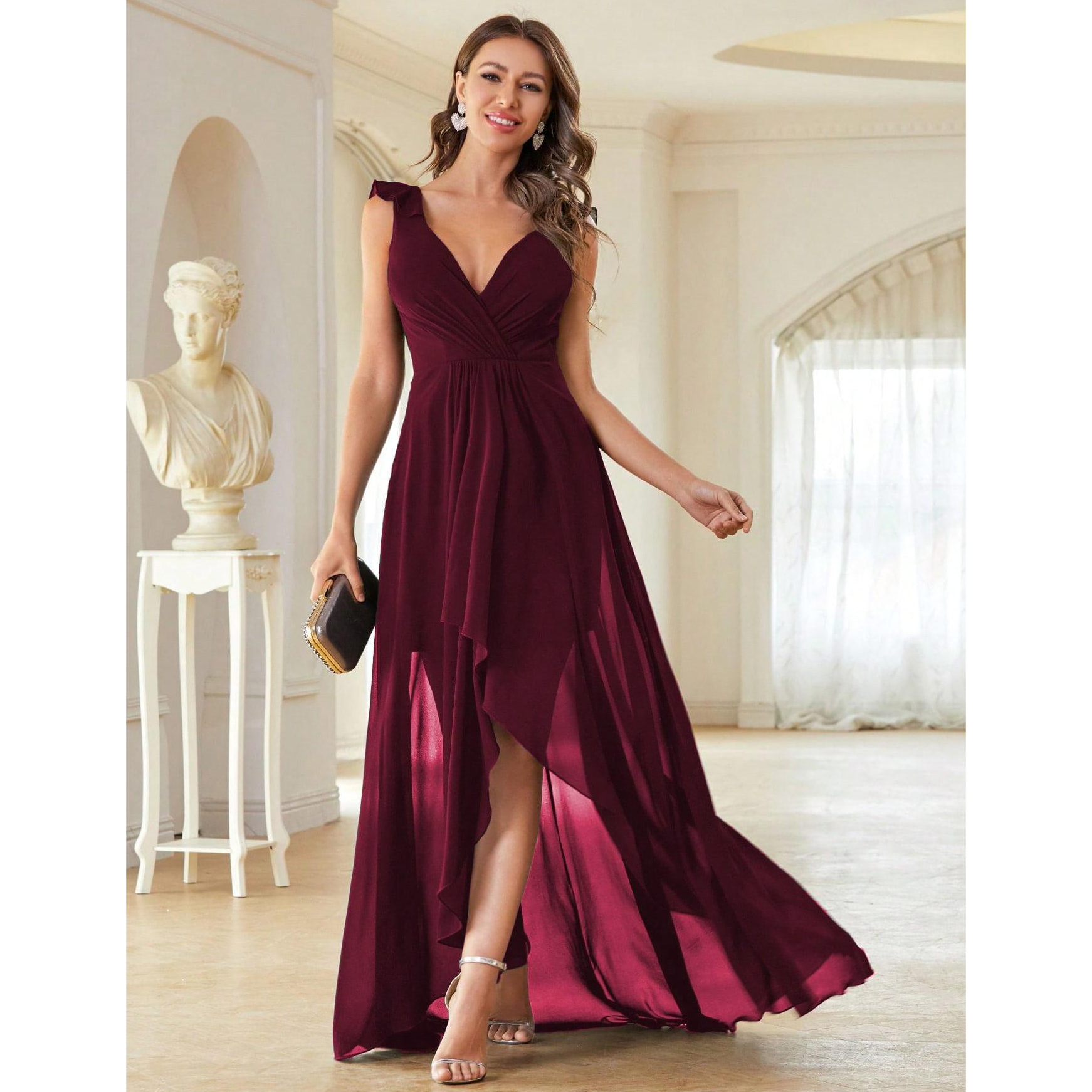 alibaba bridesmaid dresses Sofia High Quality Chiffon Bridesmaids Dress| Kennedy Blue Sky main image 1
