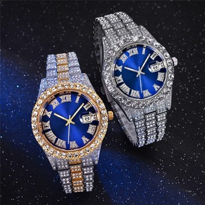 Reloj de pulsera analógico de cuarzo para hombre con diamantes de imitación y cristales, estilo Iced-Out - Product Image 4