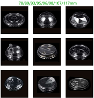 Couvre-gobelets écologiques en PET, protecteurs délicats incassables 89mm 90-98mm, sans BPA, anti-fuite, pour thé aux bulles et jus frais
