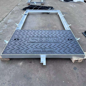 Couvercle de trou d'homme télécom en <span class=keywords><strong>fonte</strong></span> ductile le plus vendu du Nigeria C250 Capacité de charge 630*1500mm Noir EN124 Standard - Product Image 6