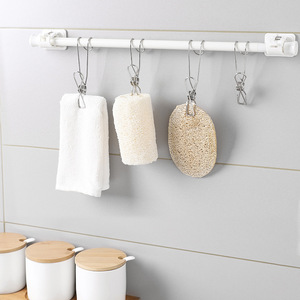 Stainless Steel Storage Clips And Hooks 4 Pcs Anti Corrosion Modern Design For <b>Bathroom</b> <b>Kitchen</b> Use - Product Image 1