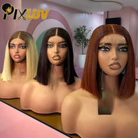 Perruques en cheveux humains vierges vietnamiens Remy, couleur 613, super double drawn, lisses comme des baguettes, avec dentelle frontale HD, vente en gros